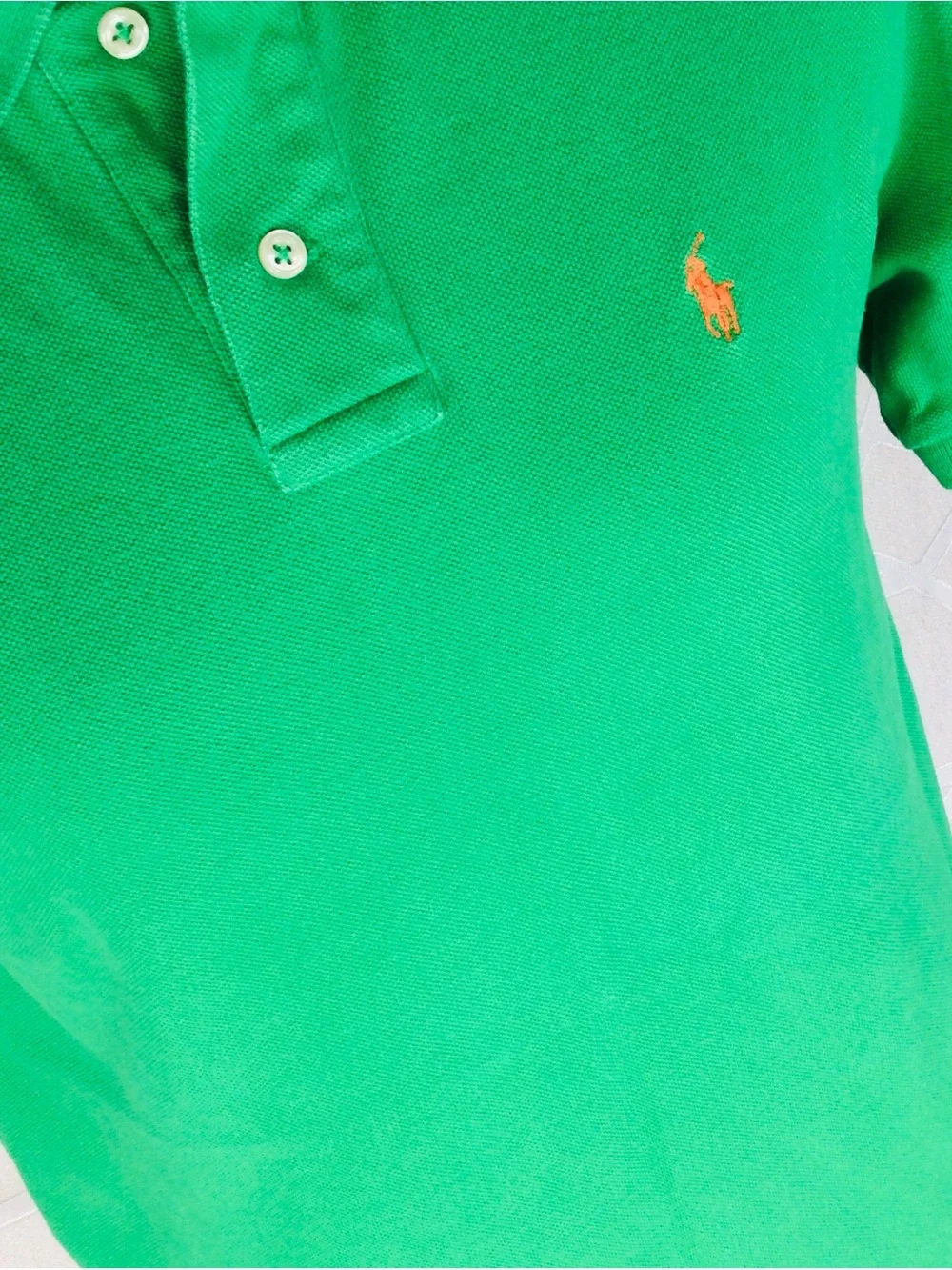 Ralph Lauren Bright Green Youth Polo Shirt size large 14-16